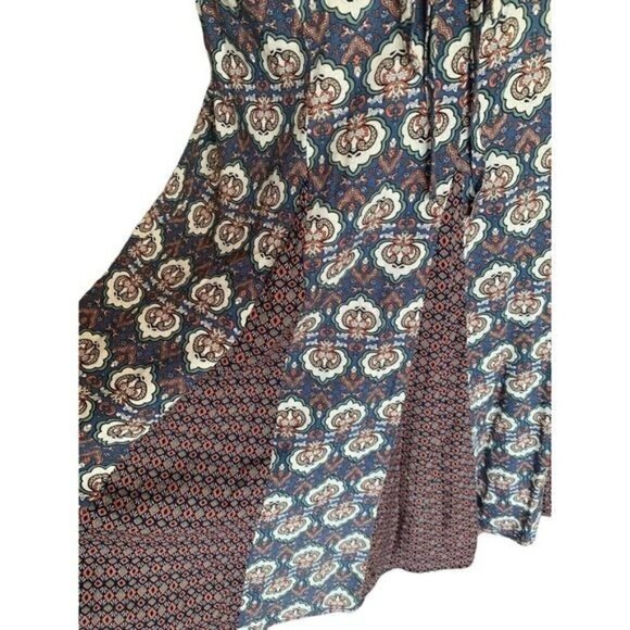 Anthropologie Nectar Clothing Dress Sz Small Multicolor Color Block Back Ties - Picture 5 of 12